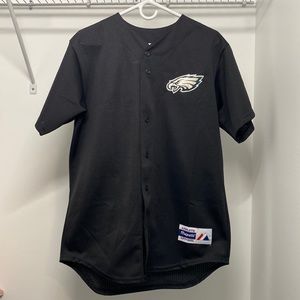 Eagles Donovan McNabb black button down jersey medium